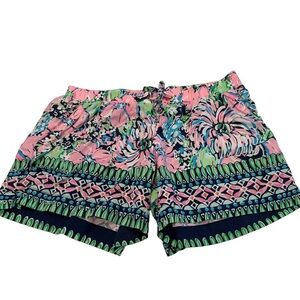 Lilly Pulitzer Katia 5” Short High Tide Navy Tall Order Engineered Sz XS